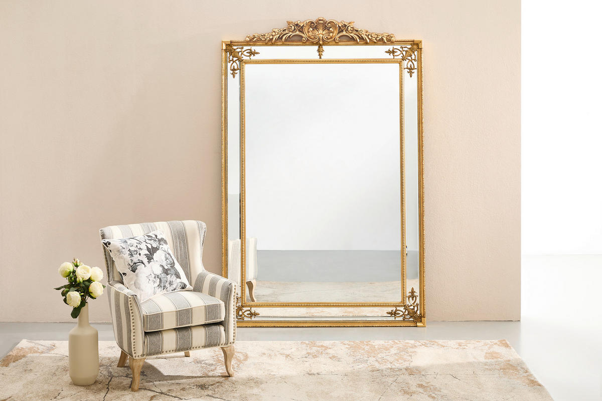 WANDSPIEGEL 154/236/9 cm    in  - Goldfarben, Design, Glas/Holz (154/236/9cm) - Novel