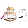 SPIELTURM 613/291/277 cm  - Lila/Braun, KONVENTIONELL, Holz (613/291/277cm) - Ambia Garden