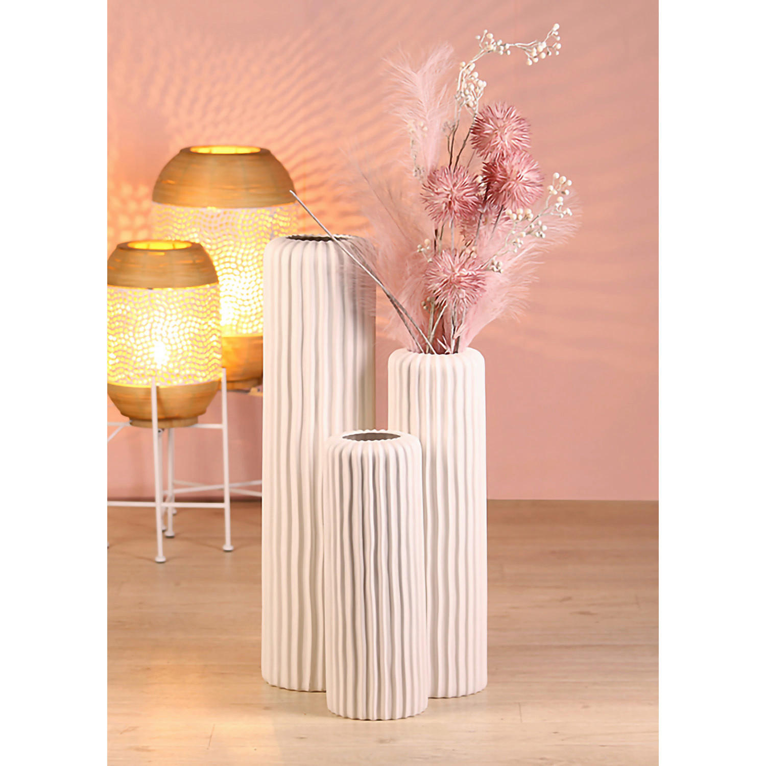 VASE Fjord  - Weiß, Basics, Keramik (16/58/16cm)