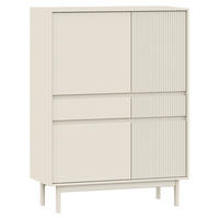 HIGHBOARD  in 102/136/42 cm  - Beige, Design, Holz (102/136/42cm) - Livetastic