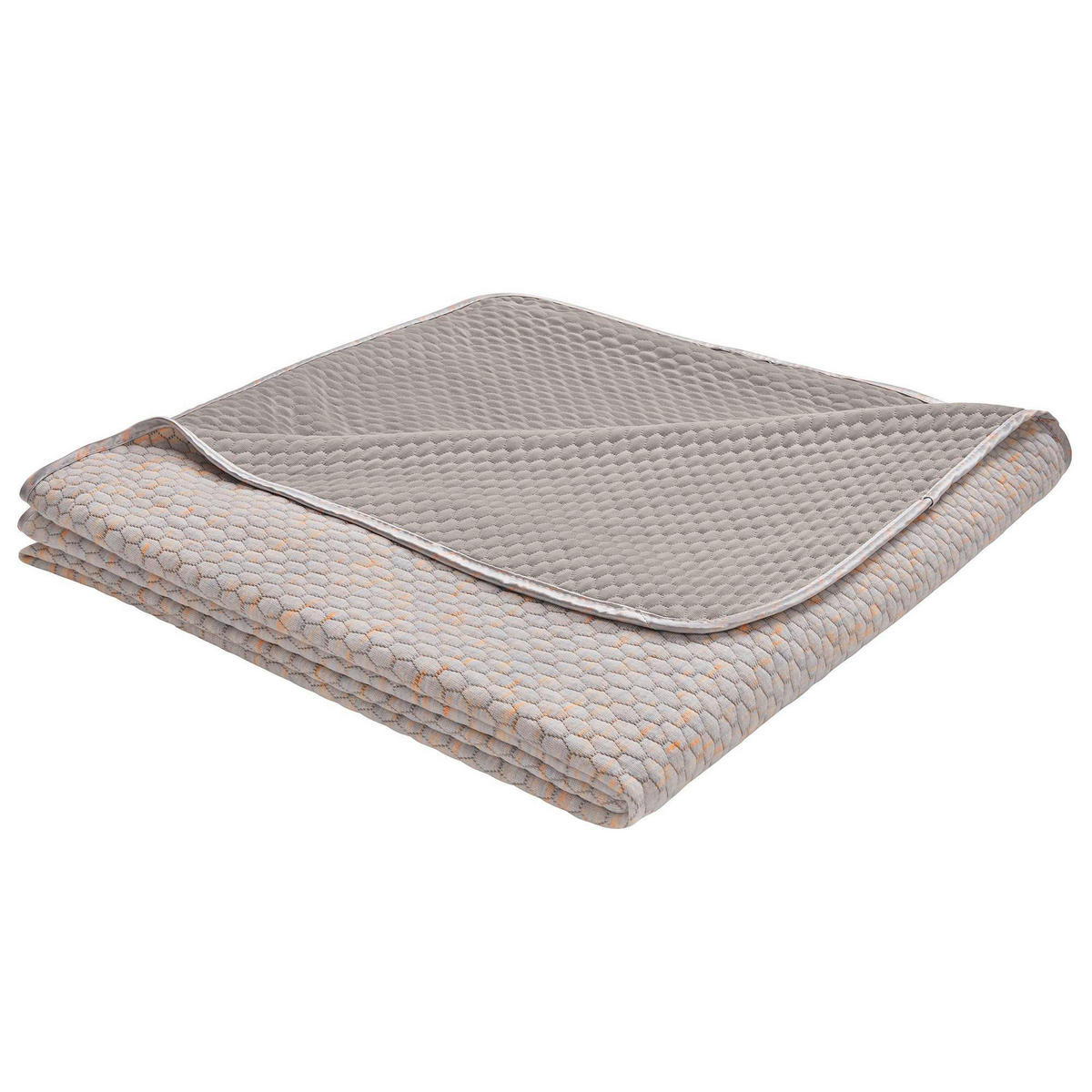 WOHNDECKE Ibena 100/150 cm  - Orange/Grau, Basics, Textil (100/150cm) - Ibena