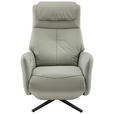 MASSAGESESSEL Echtleder Lederlook Grau    - Grau, Design, Leder/Textil (77/113/90cm) - Xora