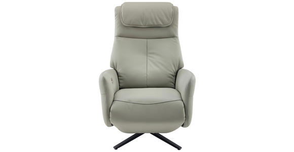 MASSAGESESSEL Echtleder Lederlook Grau - Grau, Design, Leder/Textil (77/113/90cm) - Xora