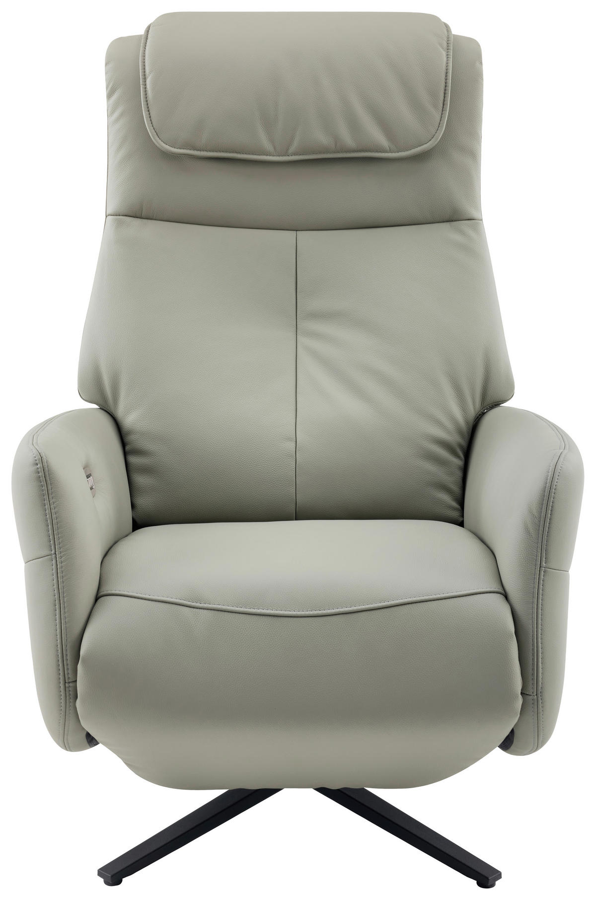 MASSAGESESSEL Echtleder Lederlook Grau    - Grau, Design, Leder/Textil (77/113/90cm) - Xora