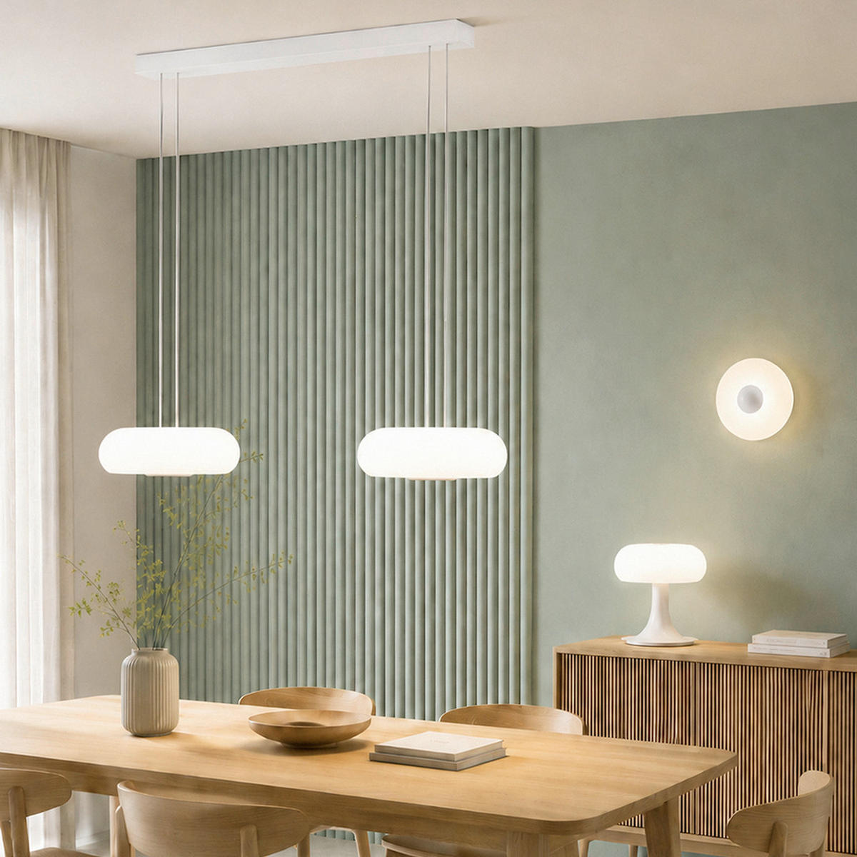 LED-WANDLEUCHTE Siena 20 cm  - Weiß Hochglanz, Design, Glas (20cm) - Hell
