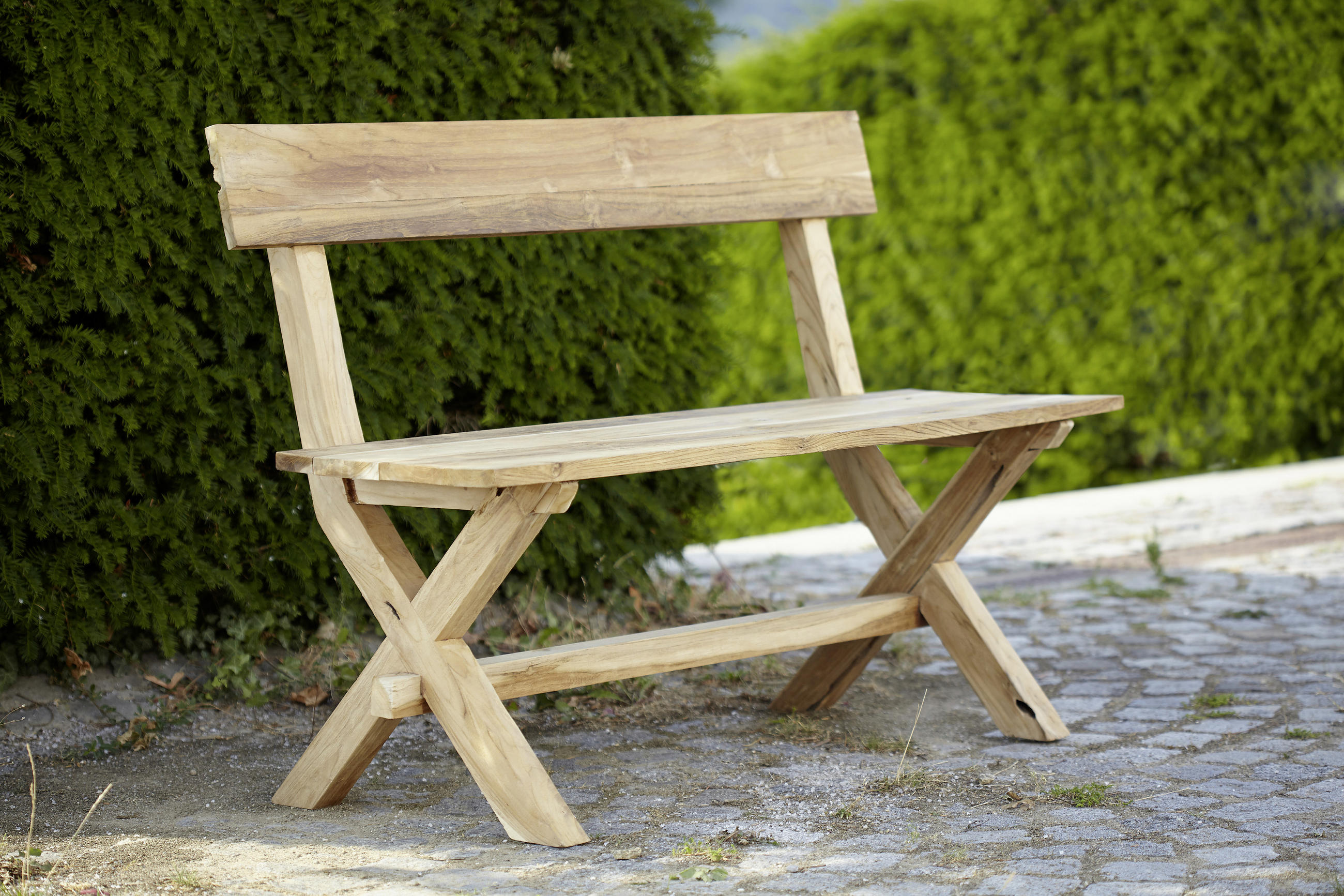 GARTENBANK Teakholz - Teakfarben, KONVENTIONELL, Holz (120/90/50cm) - Jan Kurtz