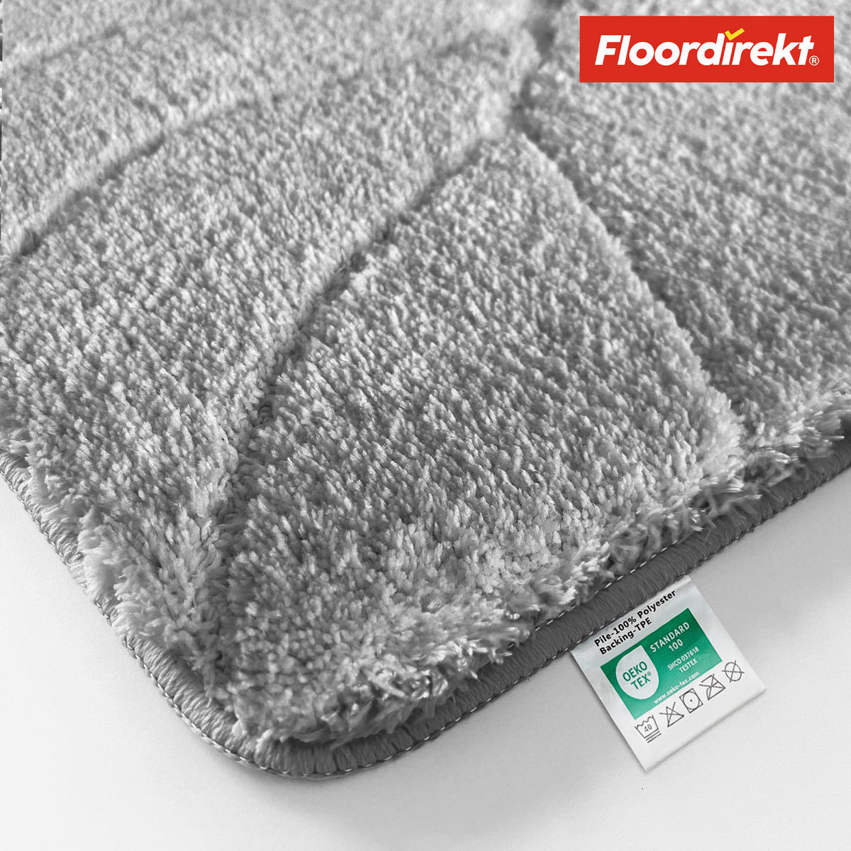 BADEMATTE Maris Silberfarben 40/60/60 cm  - Silberfarben, Basics, Kunststoff/Textil (40/60/60cm) - Floordirekt