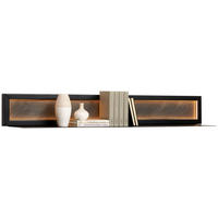 WANDBOARD  145/19,3/25 cm  - Schwarz, Natur, Metall (145/19,3/25cm) - Linea Natura