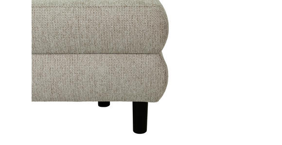 SCHLAFSOFA Lia in Webstoff Graubraun  - Graubraun/Schwarz, Design, Textil/Metall (197/84/92,5cm) - Hom`in