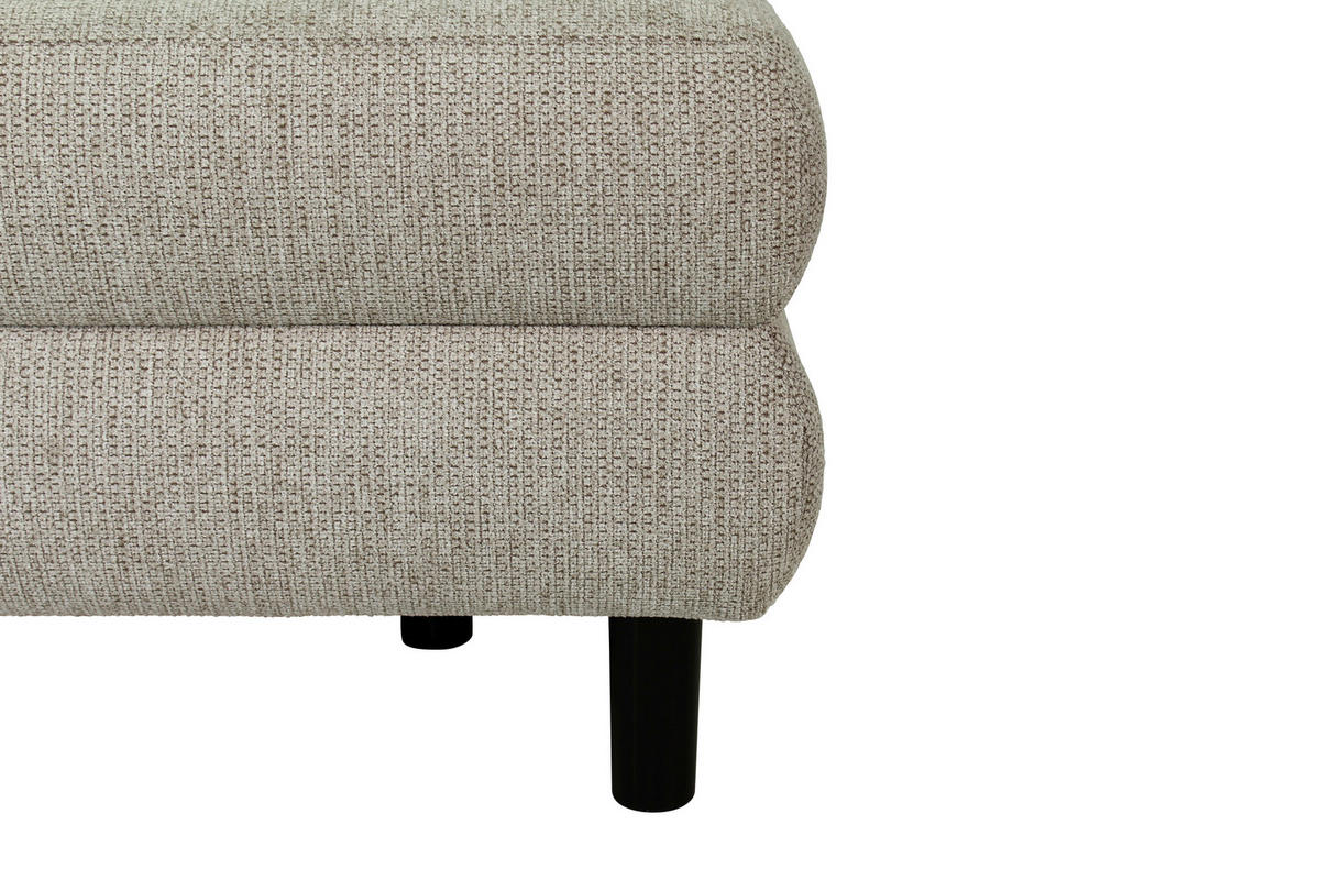 SCHLAFSOFA Webstoff Taupe  - Taupe/Schwarz, Design, Textil/Metall (197/84/92,5cm) - home24