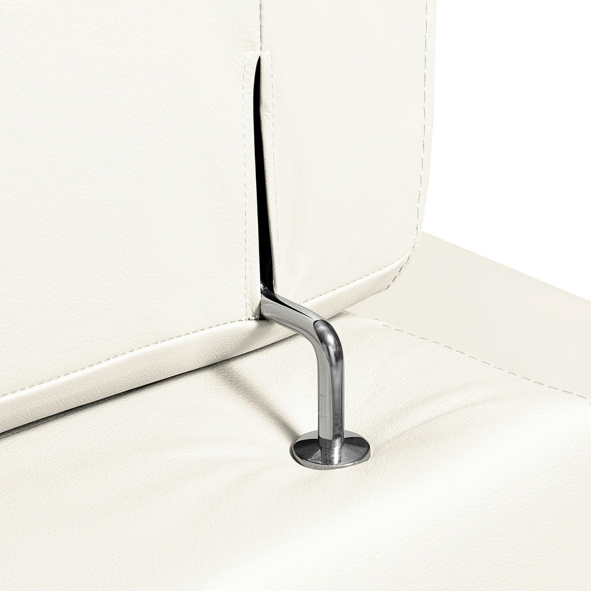 ECKSOFA Weiß Echtleder  - Wengefarben/Weiß, Design, Leder/Holz (265/211cm) - Livetastic