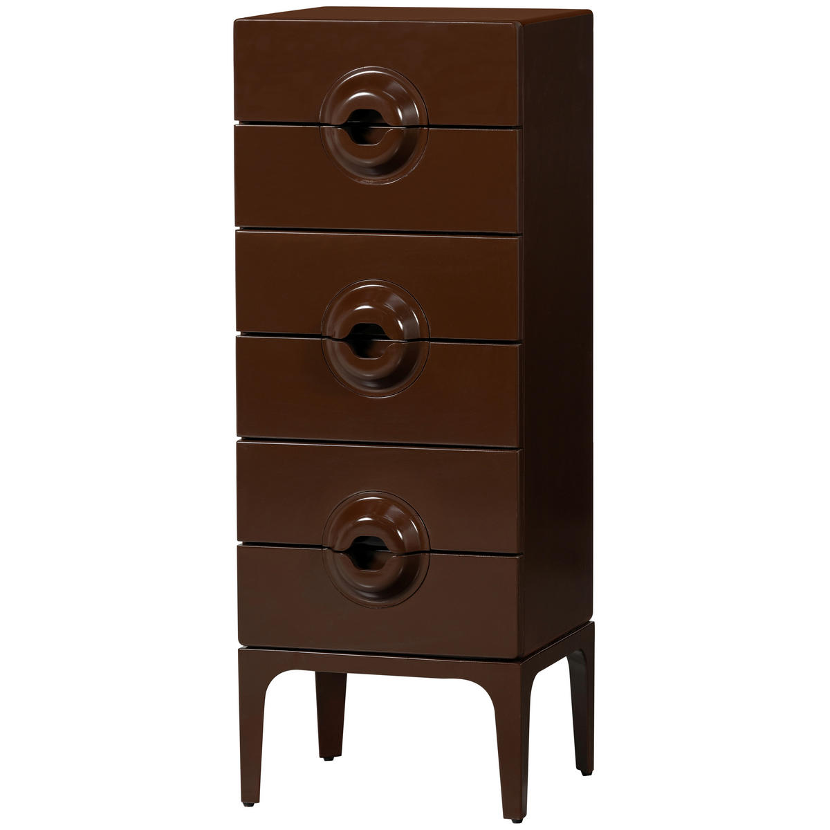 KOMMODE Merge  in 44/120/45 cm  - Rot/Braun, Design, Holz (44/120/45cm) - Livetastic
