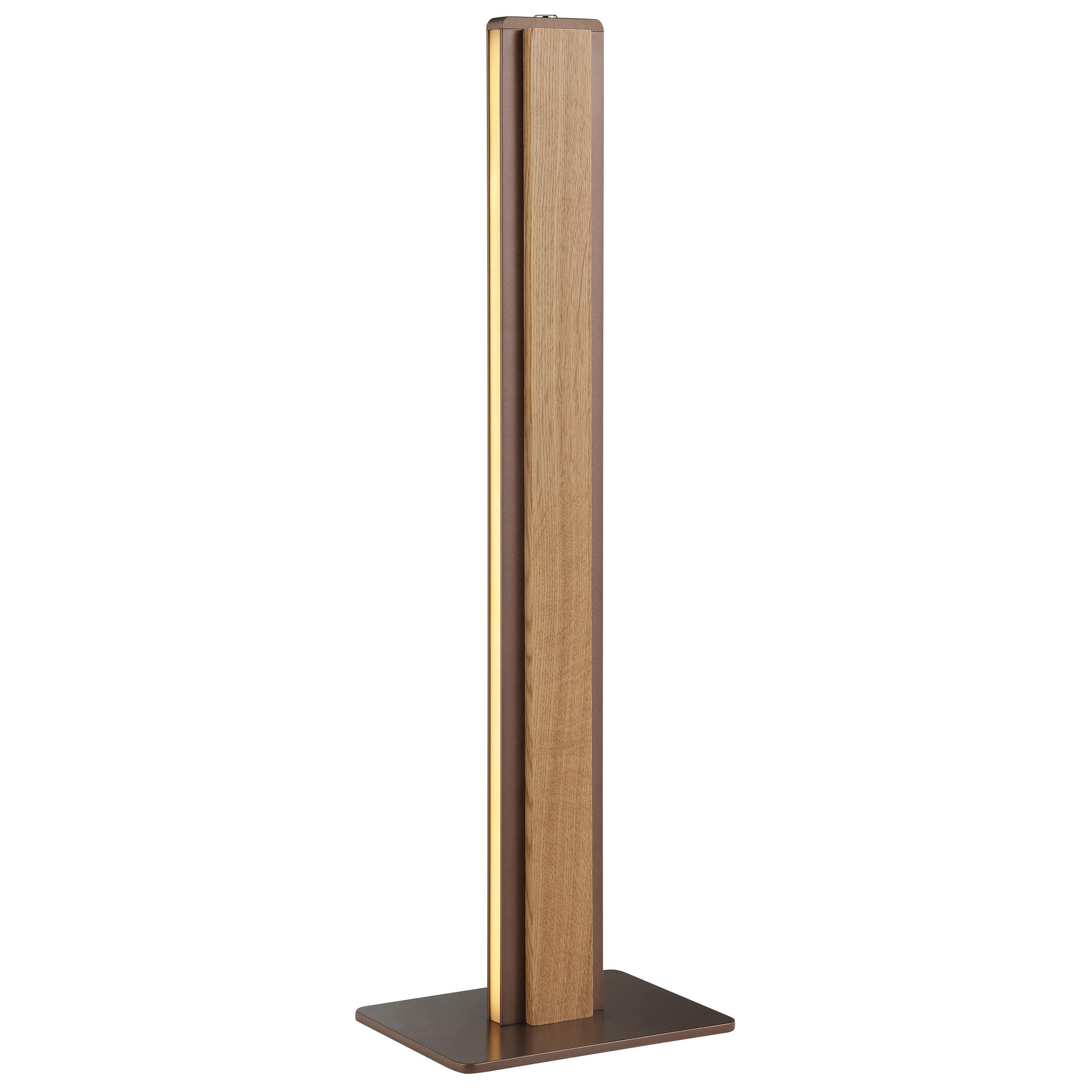 LED-TISCHLEUCHTE ARVISO 12/51/16 cm  - Eiche Bianco/Braun, Natur, Holz/Kunststoff (12/51/16cm) - Brilliant