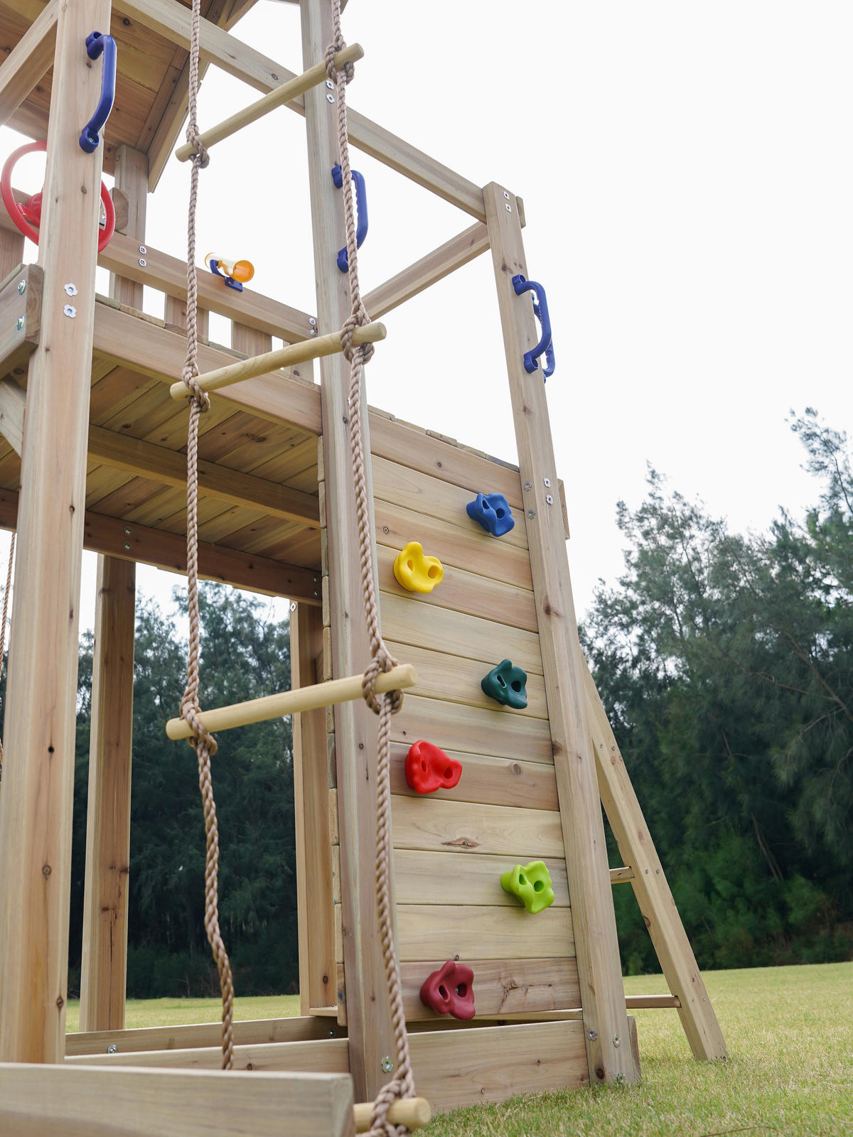 SPIELTURM 342/267/375 cm  - Blau, KONVENTIONELL, Holz/Kunststoff (342/267/375cm) - Ambia Garden