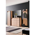 GARDEROBE 4-teilig  in 248/200/38 cm  - Schwarz/Eiche Artisan, KONVENTIONELL, Glas/Holzwerkstoff (248/200/38cm) - Voleo