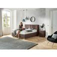 BOXSPRINGBETT 180/200 cm  in Braun  - Chromfarben/Braun, KONVENTIONELL, Textil (180/200cm) - Dieter Knoll