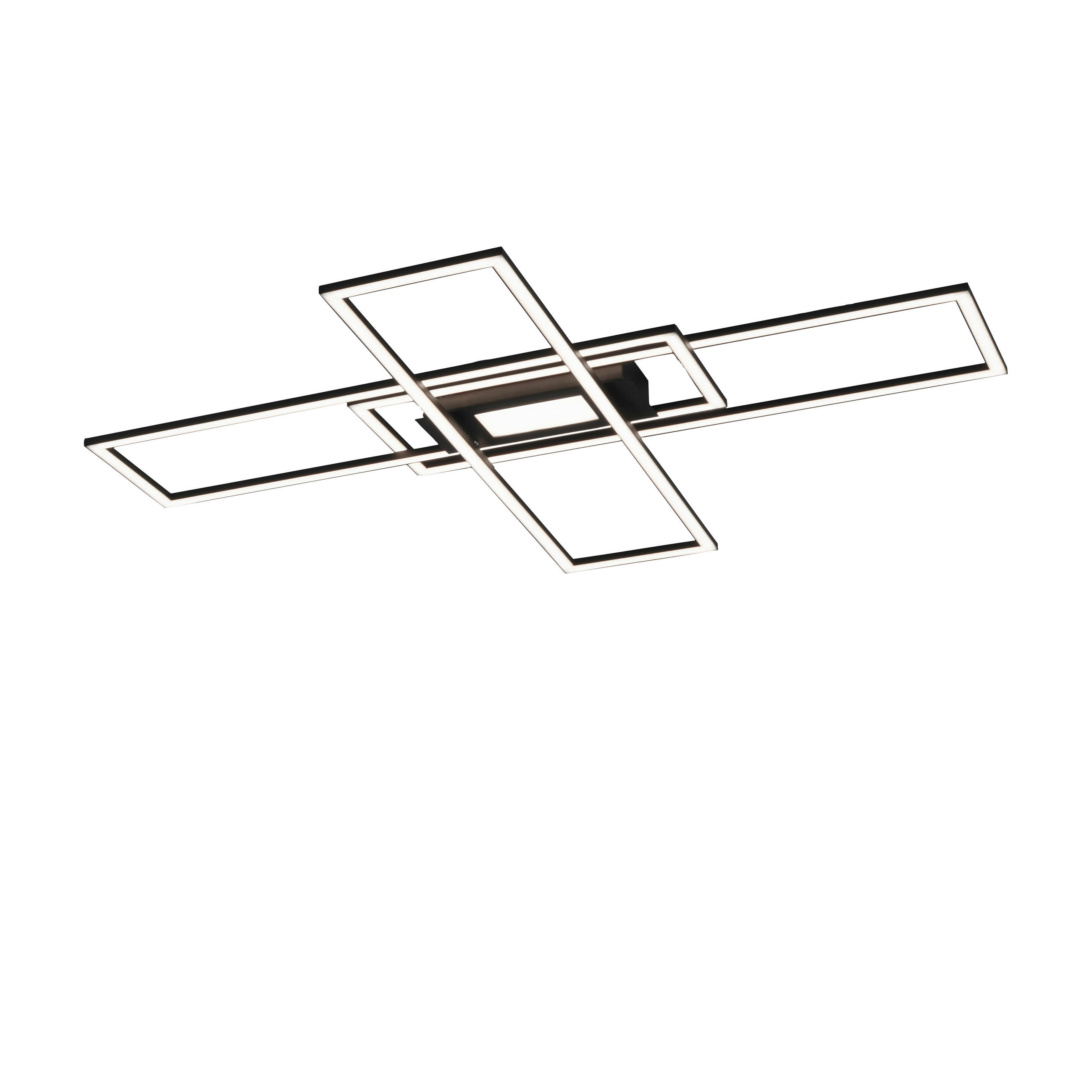 STROPNÍ LED SVÍTIDLO, 99,2/69,4/5,1 cm - černá, Trend, kov/plast (99,2/69,4/5,1cm)