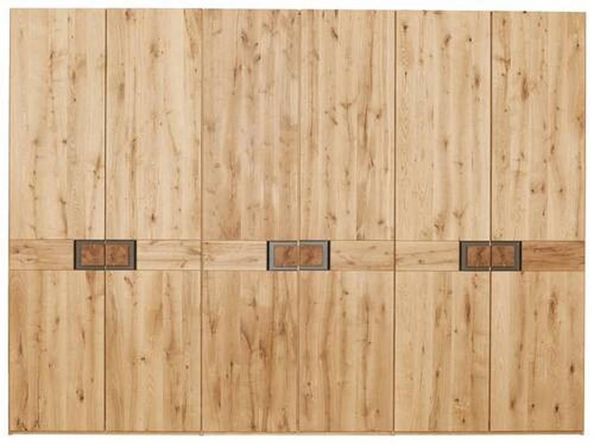 DREHTÜRENSCHRANK in Eichefarben, Dunkelbraun  - Eichefarben/Dunkelbraun, Natur, Holz (301,9/223,3/61,9cm) - Valnatura