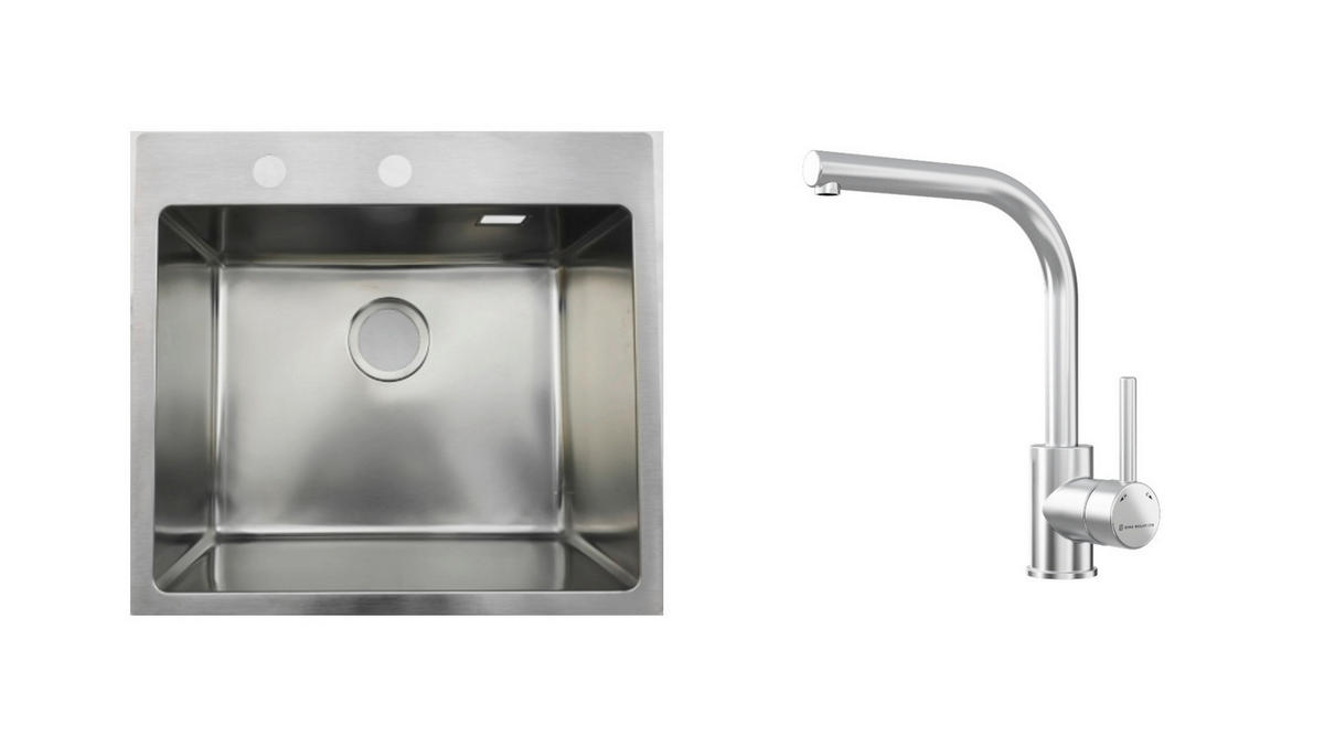 SET SUDOPERA I SLAVINE   55/50,5/20 cm         - boje aluminija, Basics, metal (55/50,5/20cm)