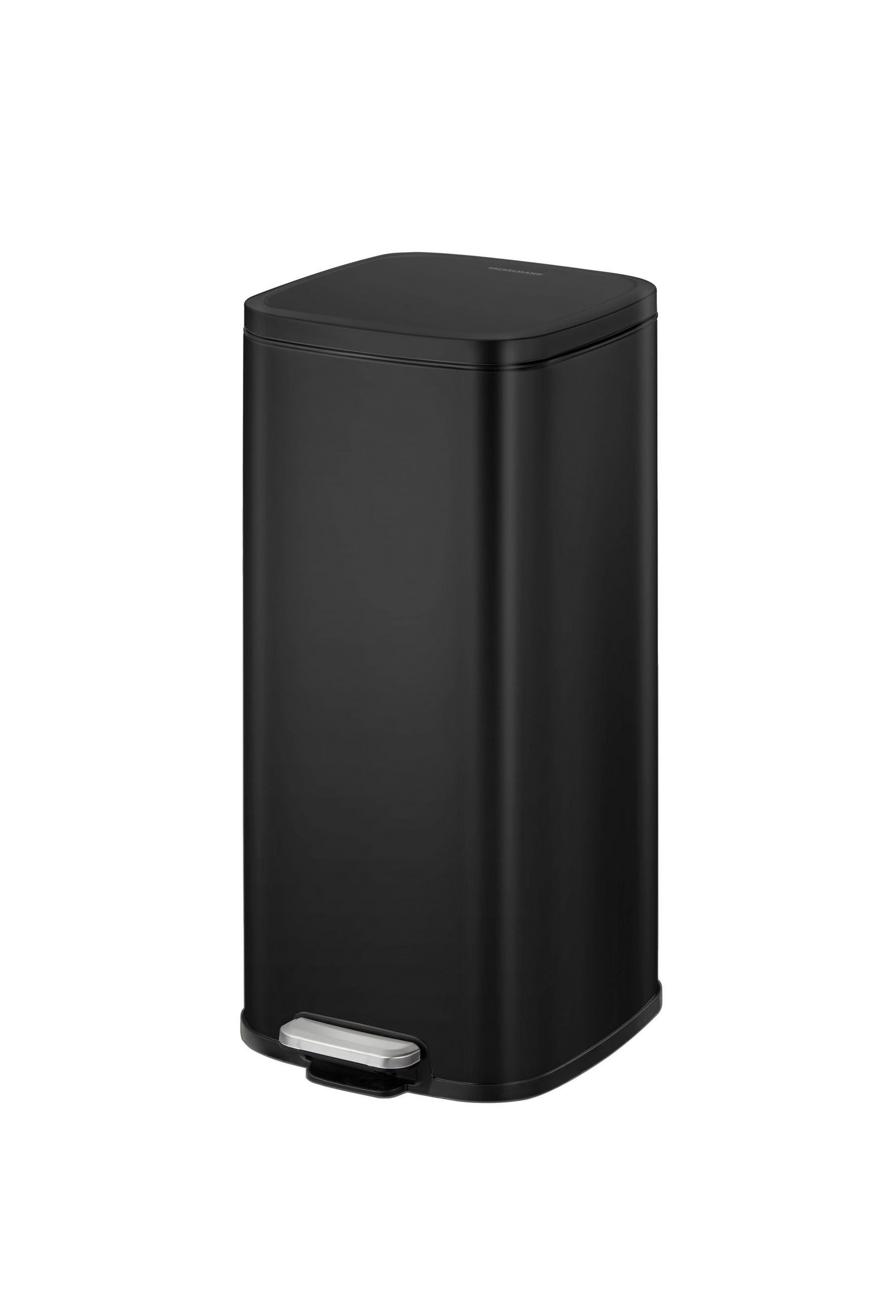 ABFALLEIMER London 20 L  - Anthrazit/Schwarz, Basics, Kunststoff (35/29/44cm) - Fackelmann