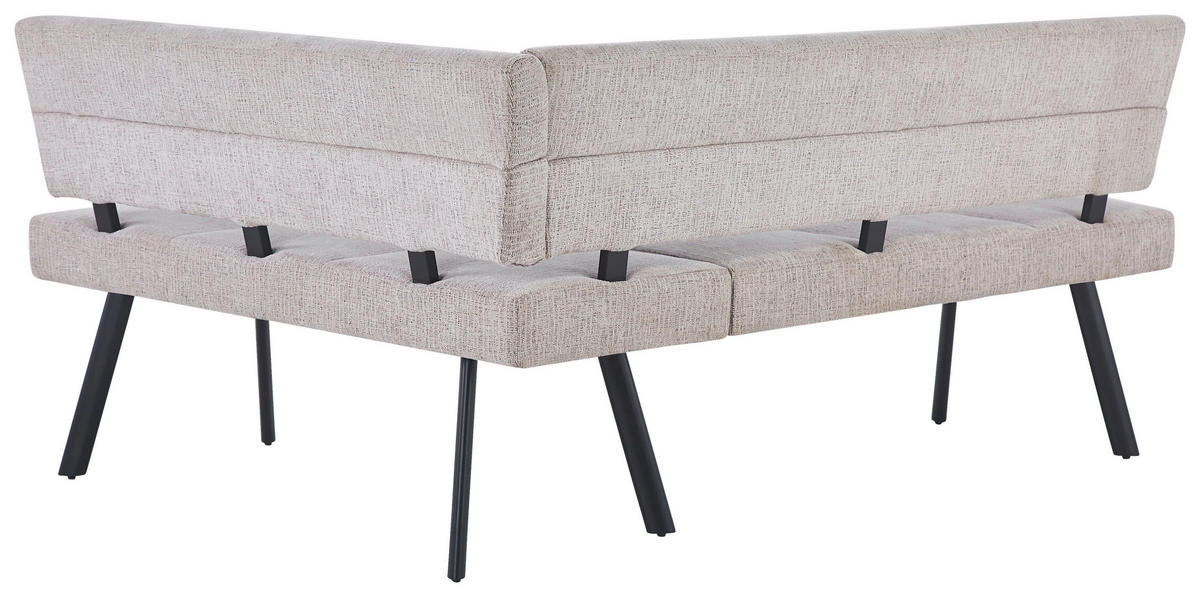 ECKBANK 190/150 cm  in Beige  - Beige/Schwarz, KONVENTIONELL, Textil/Metall (190/150cm) - MID.YOU