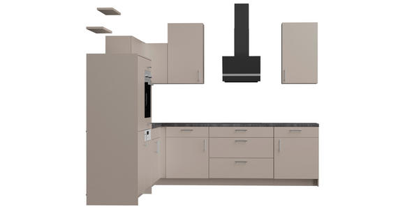 ECKKÜCHE 289/278 cm  in Kaschmir  - Kaschmir/Edelstahlfarben, Design, Holzwerkstoff/Metall (289/278cm) - Xora