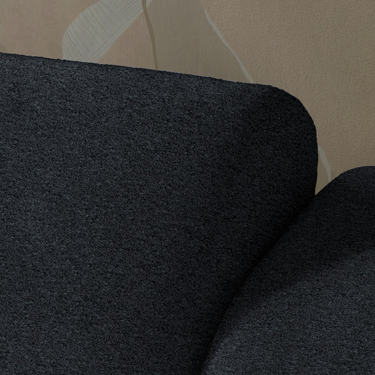 HÖRNSOFFA i velour antracit  - antracit, Natur, trä/textil (150/329cm) - Livetastic
