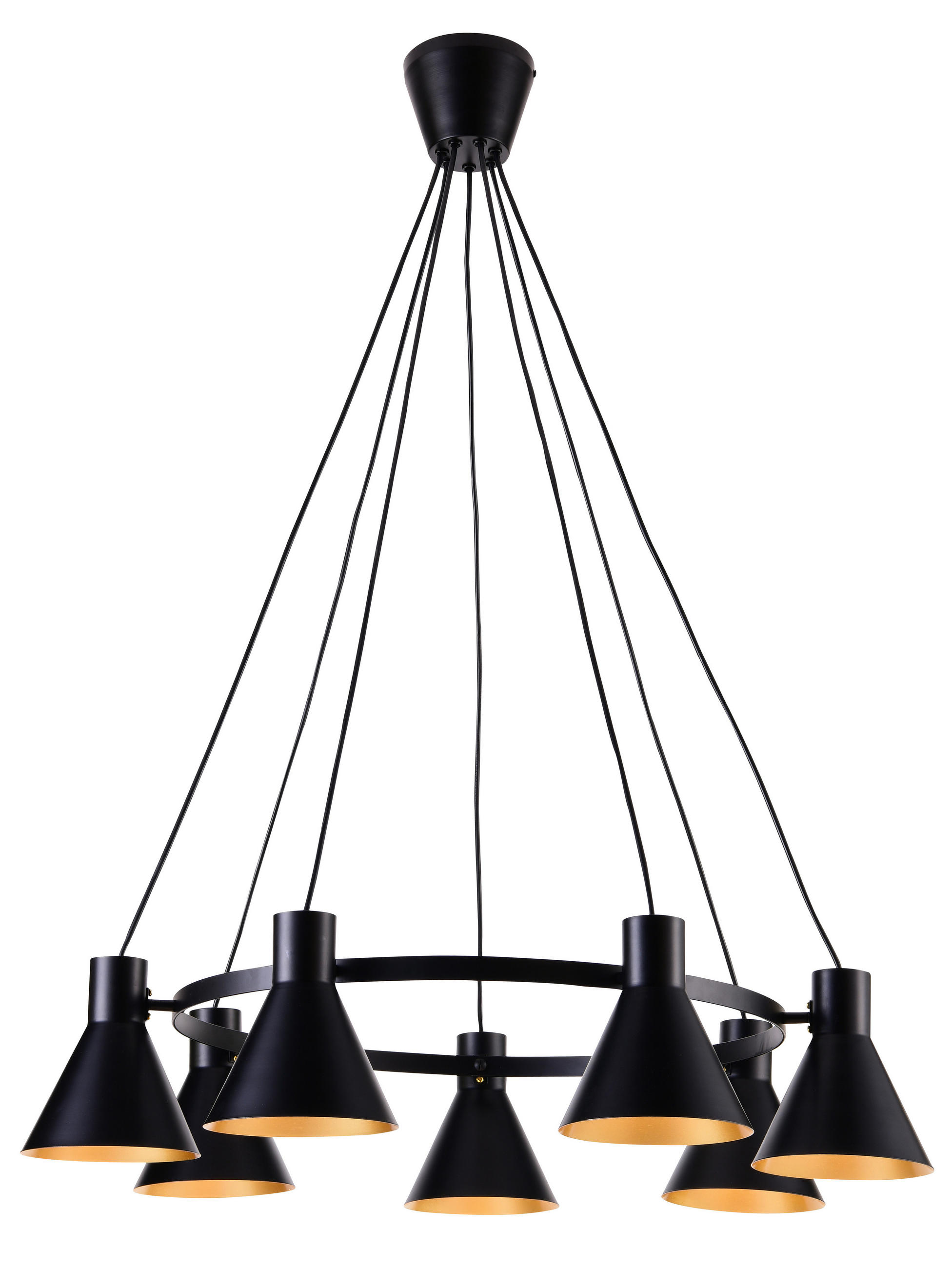 PENDELLEUCHTE More 78/78/100 cm   - Goldfarben/Schwarz, Design, Metall (78/78/100cm)