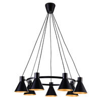 PENDELLEUCHTE More 78/78/100 cm   - Goldfarben/Schwarz, Design, Metall (78/78/100cm)