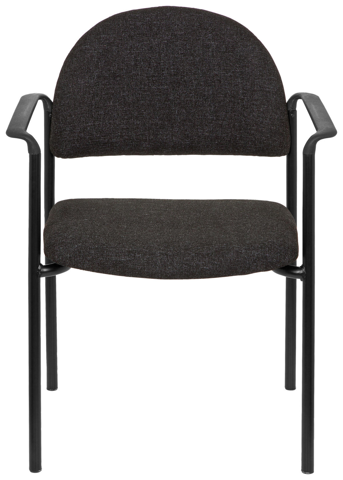 BESUCHERSTUHL Schwarz, Dunkelgrau  - Dunkelgrau/Schwarz, Basics, Kunststoff/Textil (55/84/42cm) - MID.YOU