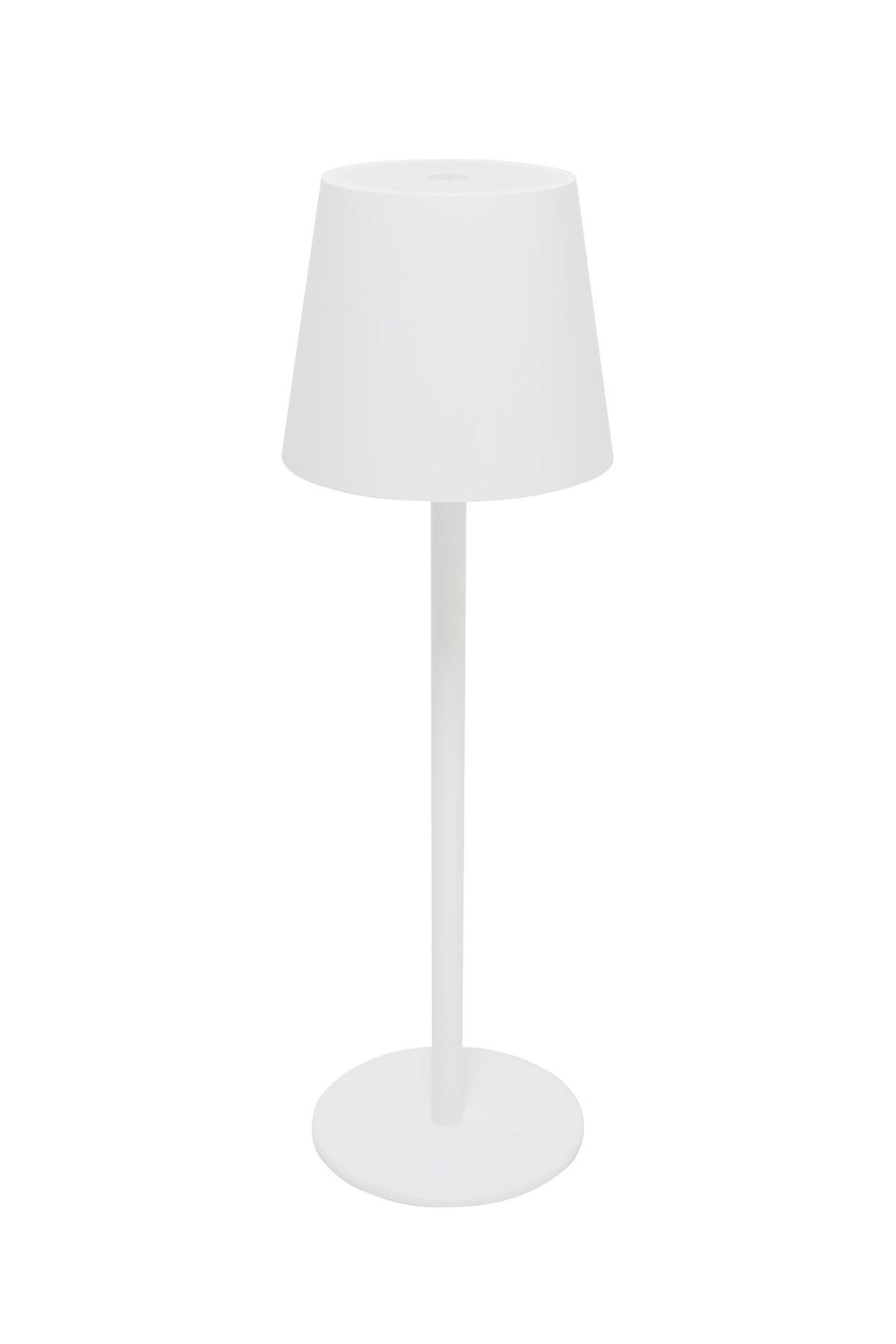 AKKU-TISCHLEUCHTE - Weiss, Design, Kunststoff/Metall (11,5/36cm) - Novel