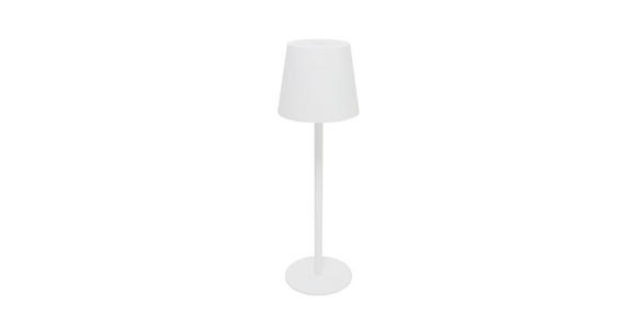 AKKU-TISCHLEUCHTE 11,5/36 cm - Weiß, Design, Kunststoff/Metall (11,5/36cm) - Novel