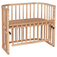 BEISTELLBETT Maxi Comfort Plus  - Buchefarben, Basics, Holz (56,5/79/96cm) - Babybay