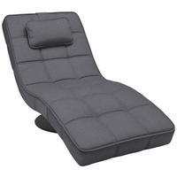 RELAXLIEGE Webstoff Grau  - Schwarz/Grau, Design, Textil/Metall (74/86/162cm) - Hom`in