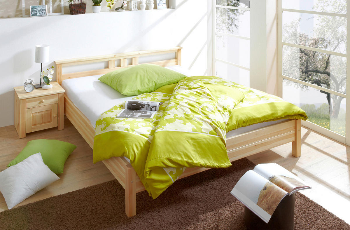 BETT 140/200 cm  in Kieferfarben  - Kieferfarben, KONVENTIONELL, Holz (140/200cm) - MID.YOU