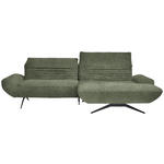 ECKSOFA  in Bouclé Grün  280/170-195 cm  - Schwarz/Grün, Design, Textil/Metall (280/170-195cm) - Dieter Knoll