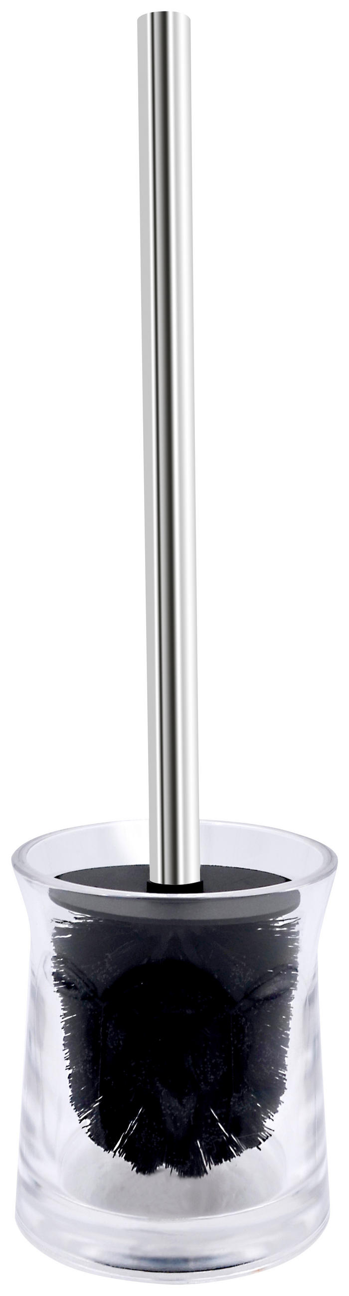 Perie Pentru Wc in plastic  plastic   - culoare crom, Basics, plastic (10,5/37/10,5cm) - Sadena