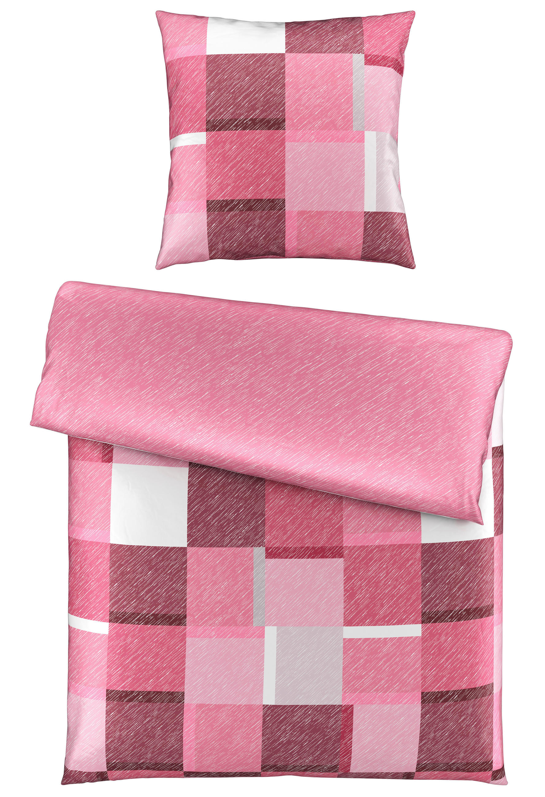 WENDEBETTWÄSCHE Satin 135/200 cm  - Pink, Design, Textil (135/200cm) - Bio:Vio