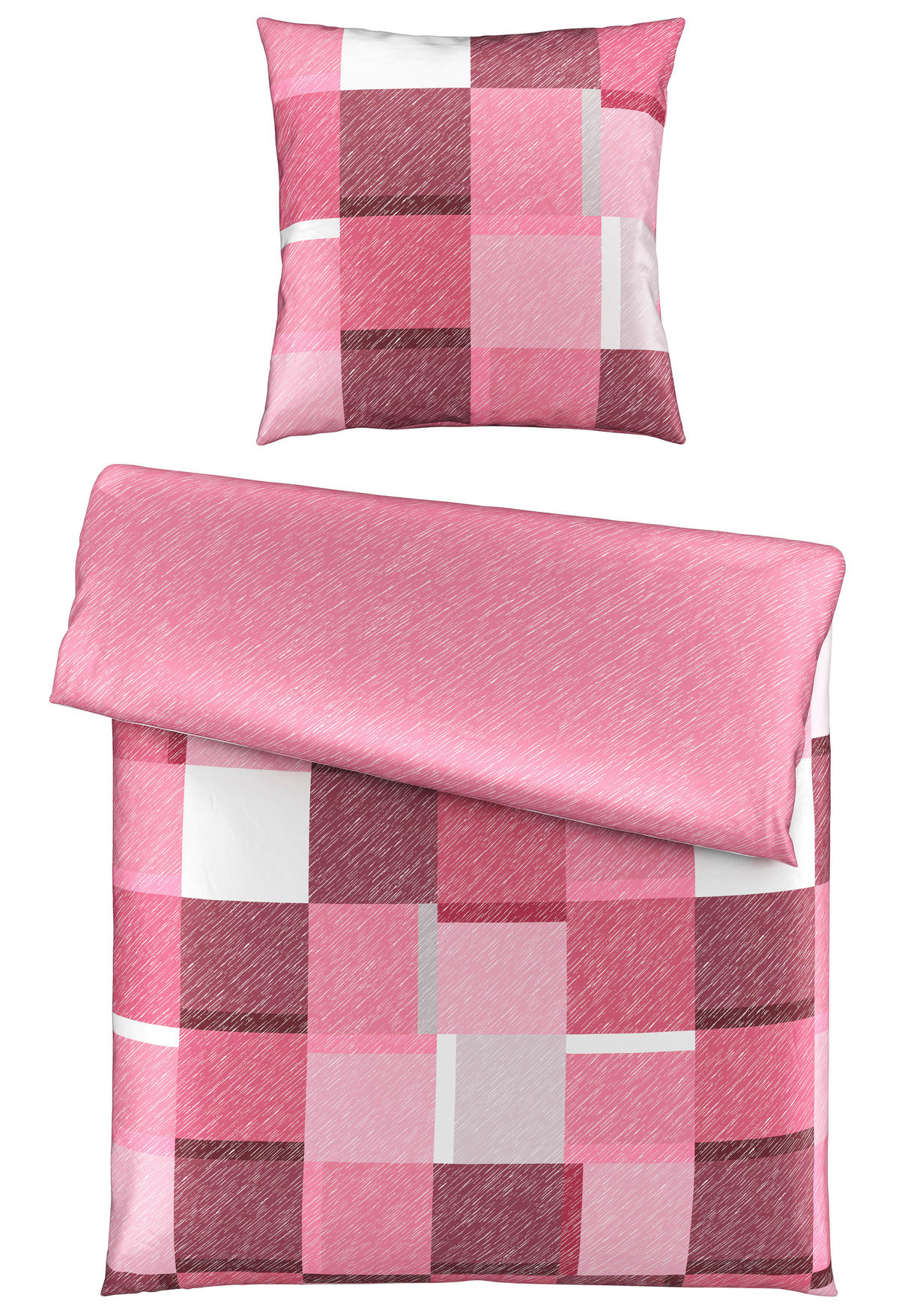 WENDEBETTWÄSCHE Satin 135/200 cm  - Pink, Design, Textil (135/200cm) - Bio:Vio