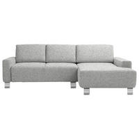 ECKSOFA  in Mikrovelours Naturfarben  248/160 cm  - Alufarben/Naturfarben, Design, Textil/Metall (248/160cm) - Sedda