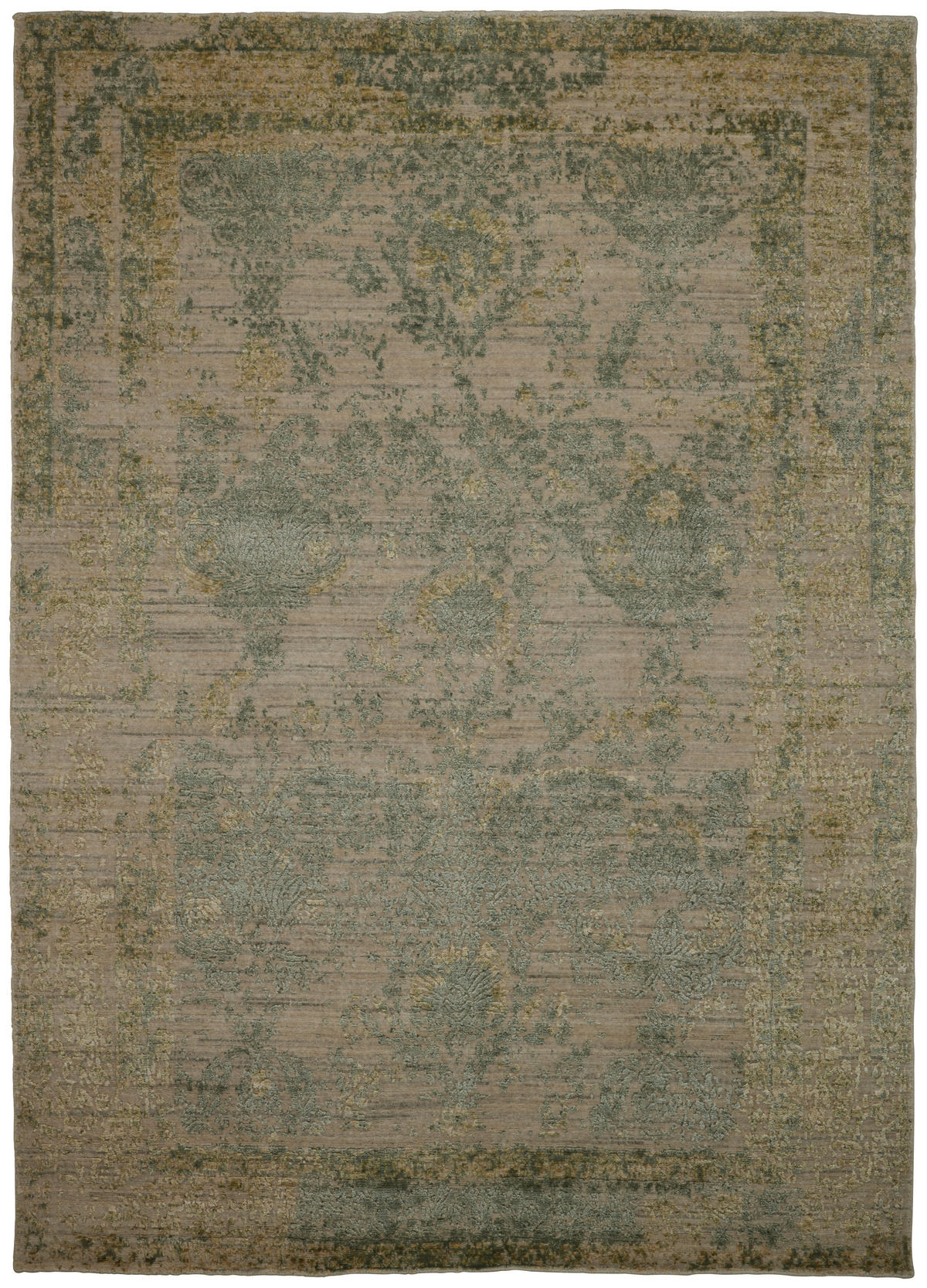 ORIENTTEPPICH 160/90 cm Mantra Grün, Beige  - Beige/Grün, Design, Textil (160/90cm) - Cazaris