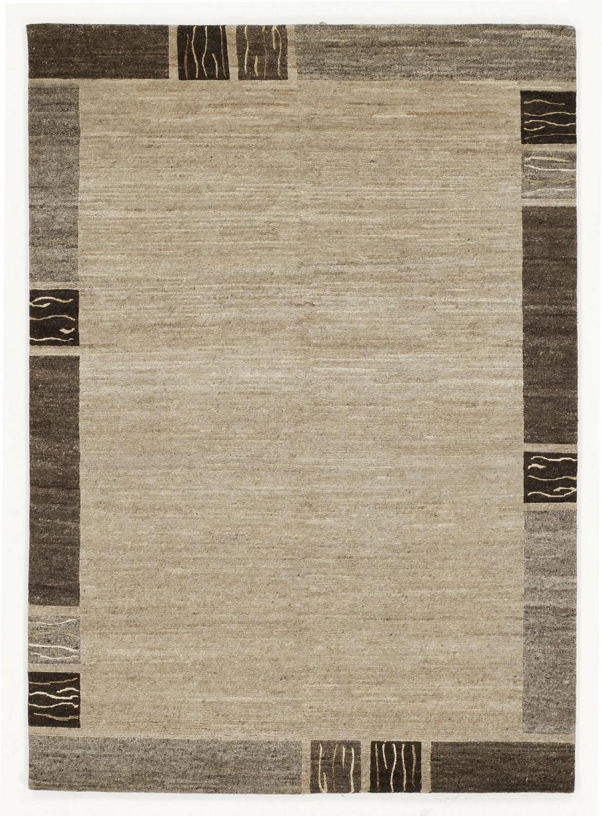 WOLLTEPPICH 200/250 cm Natura Silk Greny Braun, Naturfarben  - Braun/Naturfarben, KONVENTIONELL, Textil (200/250cm) - Cazaris