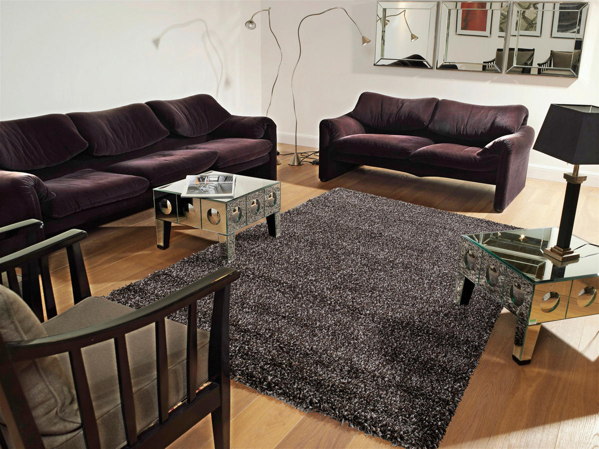 HOCHFLORTEPPICH 120/170 cm Fashoin Shaggy Braun, Grau  - Braun/Grau, Basics, Textil (120/170cm) - Novel