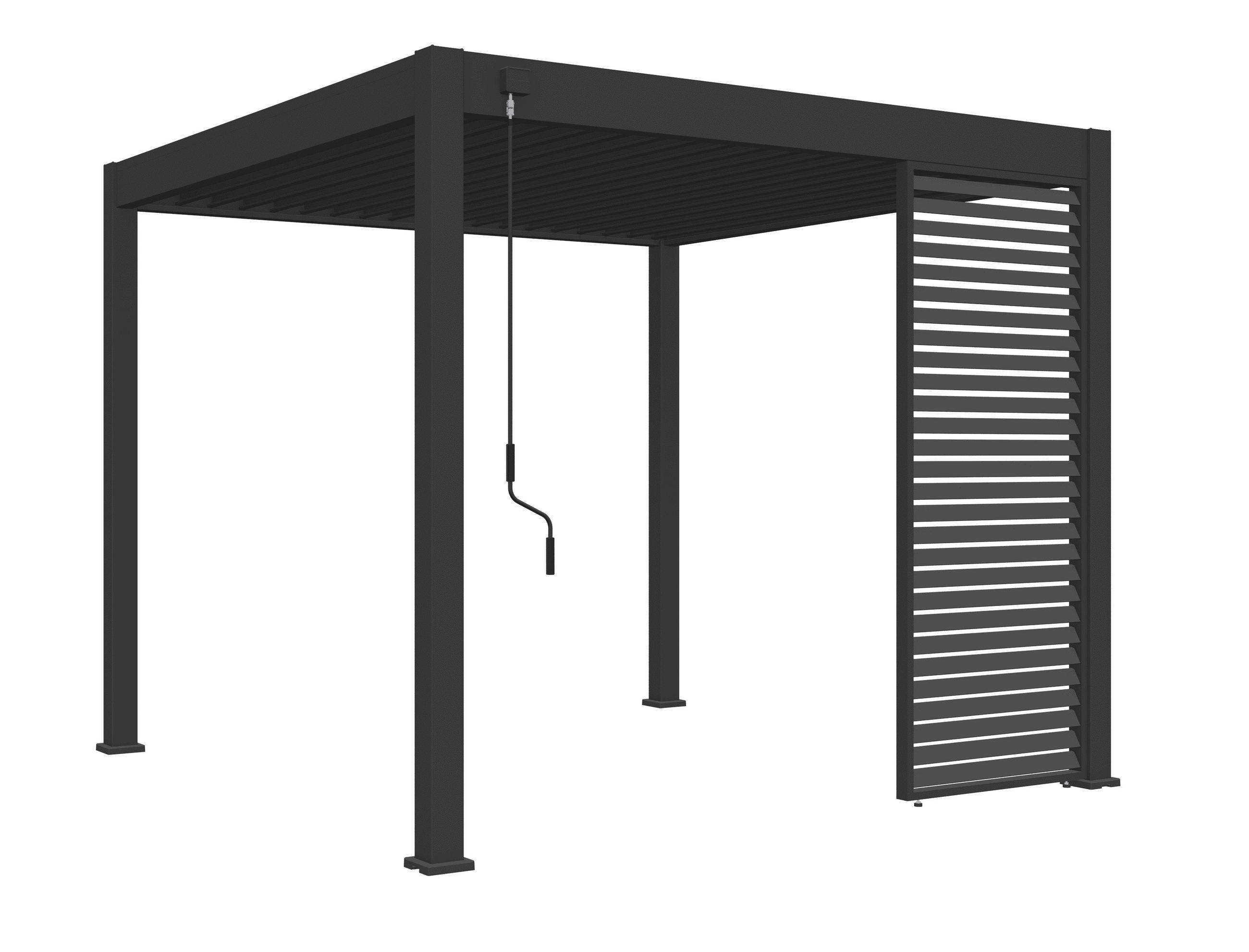 PERGOLA-SEITENTEIL - Anthrazit, Basics, Metall (123/235/10cm) - Gardenson