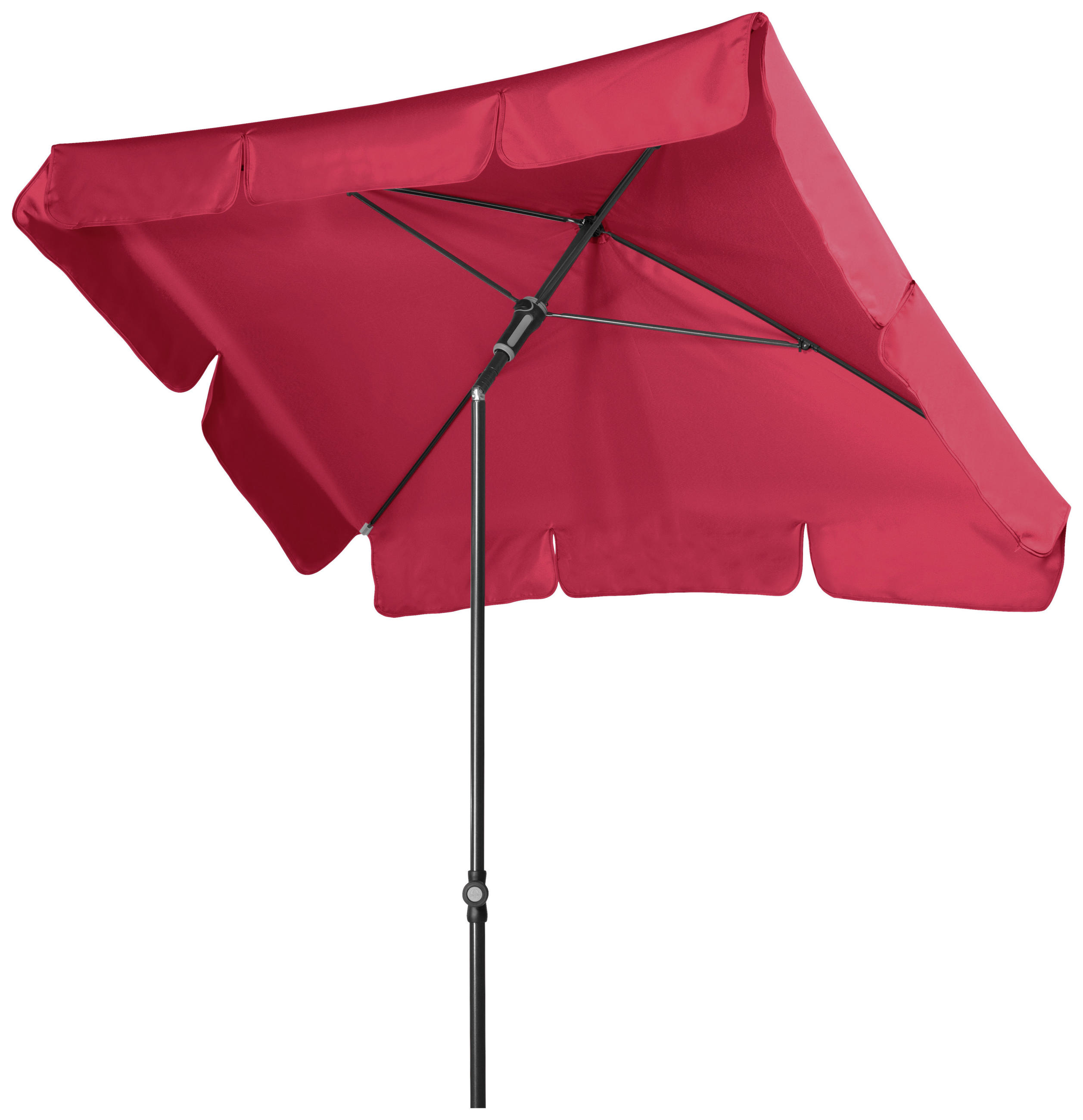 SONNENSCHIRM 185x120 cm Rot  - Anthrazit/Rot, Basics, Textil/Metall (185/120cm) - Doppler