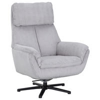 RELAXSESSEL Cord    - Schwarz/Grau, Design, Textil/Metall (79/108/89cm) - Beldomo Style