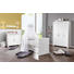 BABYKLEIDERSCHRANK Lilli Weiß - Silberfarben/Weiß, Basics, Holzwerkstoff/Kunststoff (132/185/54cm) - My Baby Lou