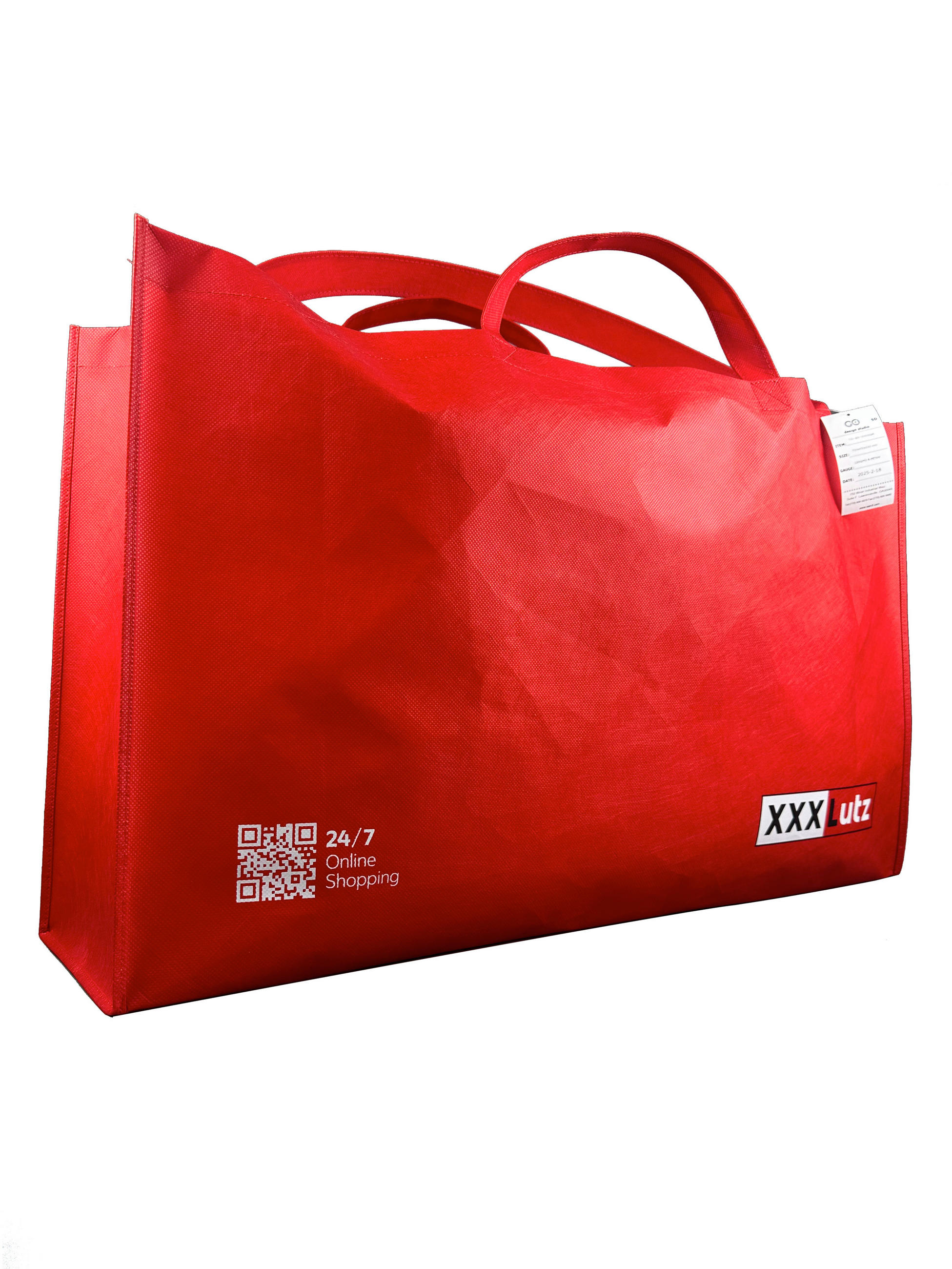 GEANTĂ PENTRU CUMPĂRĂTURI - roșu, Basics, plastic (53/40/22cm)