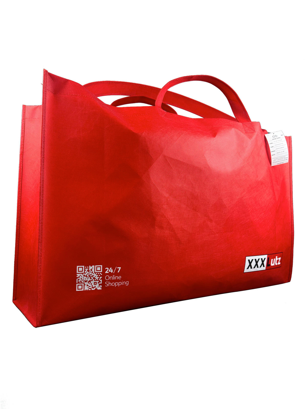 GEANTĂ PENTRU CUMPĂRĂTURI - roșu, Basics, plastic (53/40/22cm)
