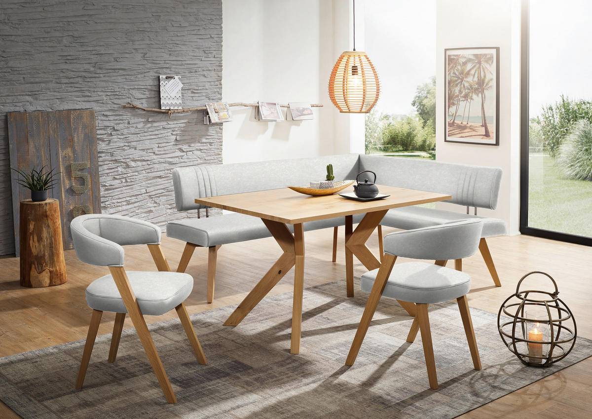 ECKBANK 170/160 cm  in Beige, Wildeiche  - Wildeiche/Eichefarben, Design, Holz/Textil (170/160cm) - Venda